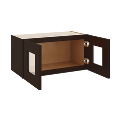 J&K Java Coffee S1 Wall Glass Cabinet - 24" W x 12" H (No Glass Insert)