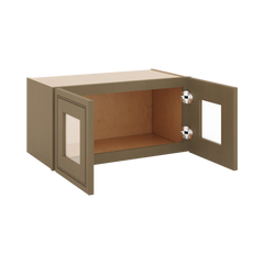 J&K Hazel H8 Wall Glass Cabinet - 24" W x 12" H (No Glass Insert)