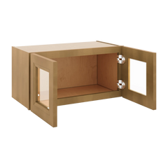 J&K Butterscotch B8 Wall Glass Cabinet - 24" W x 12" H (No Glass Insert)