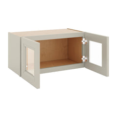 J&K Pebble B6 Wall Glass Cabinet - 24" W x 12" H (No Glass Insert)