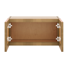 J&K Butterscotch B8 Wall Glass Cabinet - 24" W x 12" H (No Glass Insert)