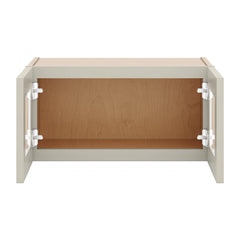 J&K Pebble B6 Wall Glass Cabinet - 24" W x 12" H (No Glass Insert)
