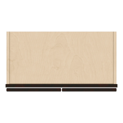 J&K Espresso K8 Wall Glass Cabinet - 24" W x 12" H (No Glass Insert)