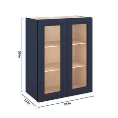 J&K Naval B7 Wall Glass Cabinet - 24" W x 30" H (No Glass Insert)