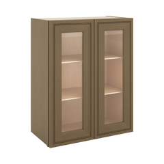 J&K Hazel H8 Wall Glass Cabinet - 24" W x 30" H (No Glass Insert)