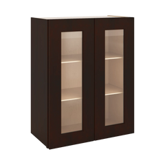 J&K Java Coffee S1 Wall Glass Cabinet - 24" W x 30" H (No Glass Insert)