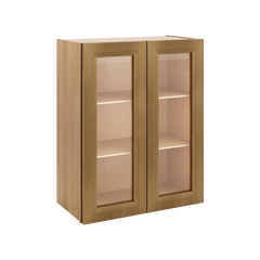 J&K Butterscotch B8 Wall Glass Cabinet - 24" W x 30" H (No Glass Insert)