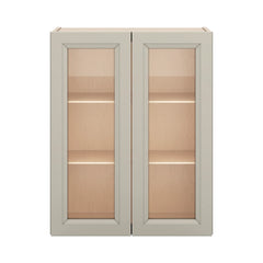 J&K Pebble B6 Wall Glass Cabinet - 24" W x 30" H (No Glass Insert)