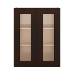 J&K Java Coffee S1 Wall Glass Cabinet - 24" W x 30" H (No Glass Insert)