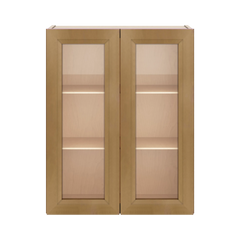 J&K Butterscotch B8 Wall Glass Cabinet - 24" W x 30" H (No Glass Insert)