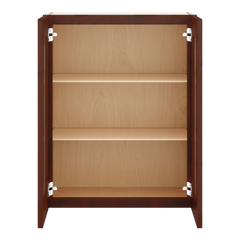 J&K Mahogany J5 Wall Glass Cabinet - 24" W x 30" H (No Glass Insert)