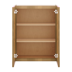 J&K Butterscotch B8 Wall Glass Cabinet - 24" W x 30" H (No Glass Insert)