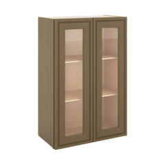 J&K Hazel H8 Wall Glass Cabinet - 24" W x 36" H (No Glass Insert)