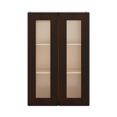 J&K Java Coffee S1 Wall Glass Cabinet - 24" W x 36" H (No Glass Insert)