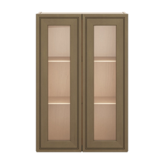 J&K Hazel H8 Wall Glass Cabinet - 24" W x 36" H (No Glass Insert)