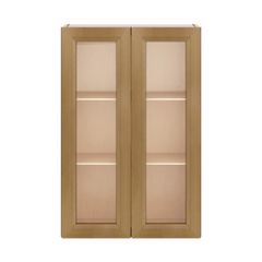 J&K Butterscotch B8 Wall Glass Cabinet - 24" W x 36" H (No Glass Insert)
