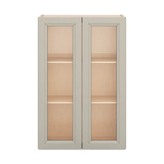 J&K Pebble B6 Wall Glass Cabinet - 24" W x 36" H (No Glass Insert)