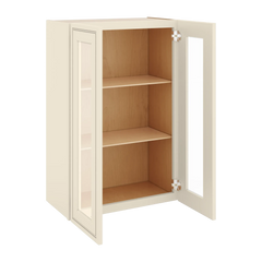 J&K Pearl Glazed H9 Wall Glass Cabinet - 24" W x 36" H (No Glass Insert)