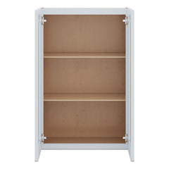 J&K White Shaker S8 Wall Glass Cabinet - 24" W x 36" H (No Glass Insert)