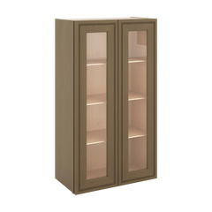 J&K Hazel H8 Wall Glass Cabinet - 24" W x 42" H (No Glass Insert)