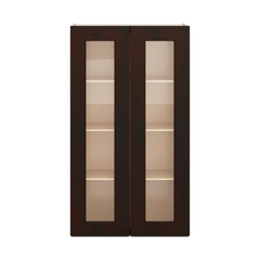 J&K Java Coffee S1 Wall Glass Cabinet - 24" W x 42" H (No Glass Insert)