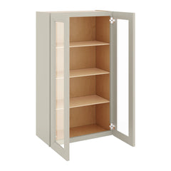 J&K Pebble B6 Wall Glass Cabinet - 24" W x 42" H (No Glass Insert)