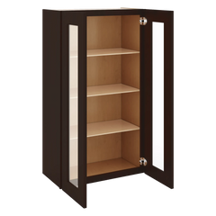 J&K Java Coffee S1 Wall Glass Cabinet - 24" W x 42" H (No Glass Insert)
