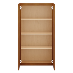 J&K Mocha Glazed K10 Wall Glass Cabinet - 24" W x 42" H (No Glass Insert)