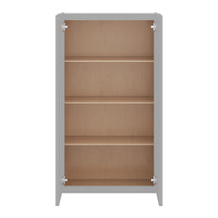 J&K Castle Grey S5 Wall Glass Cabinet - 24" W x 42" H (No Glass Insert)
