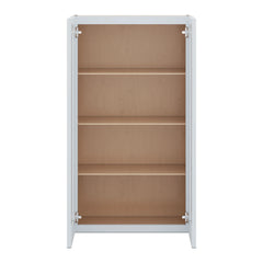 J&K White Shaker S8 Wall Glass Cabinet - 24" W x 42" H (No Glass Insert)