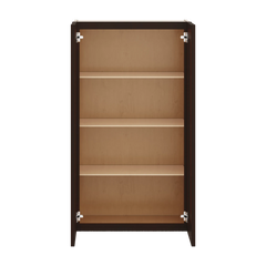 J&K Java Coffee S1 Wall Glass Cabinet - 24" W x 42" H (No Glass Insert)
