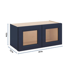 J&K Naval B7 Wall Glass Cabinet - 27" W x 12" H (No Glass Insert)