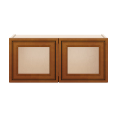 J&K Mocha Glazed K10 Wall Glass Cabinet - 27" W x 12" H (No Glass Insert)