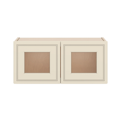 J&K Pearl Glazed H9 Wall Glass Cabinet - 27" W x 12" H (No Glass Insert)