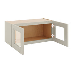 J&K Pebble B6 Wall Glass Cabinet - 27" W x 12" H (No Glass Insert)