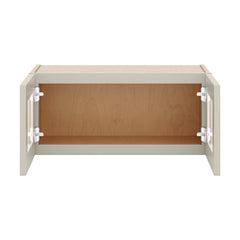 J&K Pebble B6 Wall Glass Cabinet - 27" W x 12" H (No Glass Insert)
