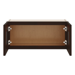 J&K Java Coffee S1 Wall Glass Cabinet - 27" W x 12" H (No Glass Insert)