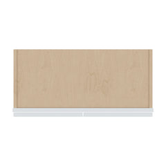 J&K White Shaker S8 Wall Glass Cabinet - 27" W x 12" H (No Glass Insert)