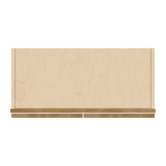 J&K Butterscotch B8 Wall Glass Cabinet - 27" W x 12" H (No Glass Insert)
