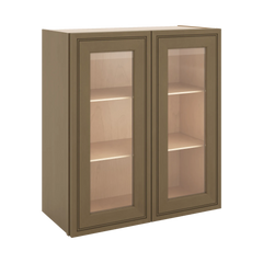J&K Hazel H8 Wall Glass Cabinet - 27" W x 30" H (No Glass Insert)