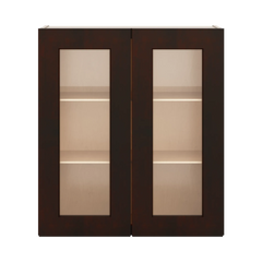 J&K Java Coffee S1 Wall Glass Cabinet - 27" W x 30" H (No Glass Insert)