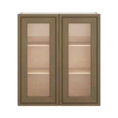 J&K Hazel H8 Wall Glass Cabinet - 27" W x 30" H (No Glass Insert)