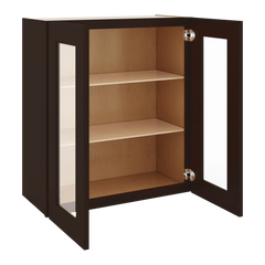 J&K Java Coffee S1 Wall Glass Cabinet - 27" W x 30" H (No Glass Insert)