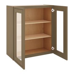 J&K Hazel H8 Wall Glass Cabinet - 27" W x 30" H (No Glass Insert)