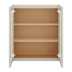 J&K Pebble B6 Wall Glass Cabinet - 27" W x 30" H (No Glass Insert)