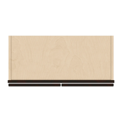 J&K Espresso K8 Wall Glass Cabinet - 27" W x 30" H (No Glass Insert)