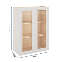 J&K Pure B5 Wall Glass Cabinet - 27" W x 36" H (No Glass Insert)