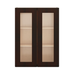 J&K Java Coffee S1 Wall Glass Cabinet - 27" W x 36" H (No Glass Insert)