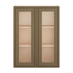 J&K Hazel H8 Wall Glass Cabinet - 27" W x 36" H (No Glass Insert)