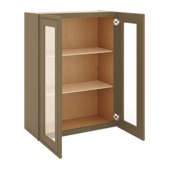 J&K Hazel H8 Wall Glass Cabinet - 27" W x 36" H (No Glass Insert)